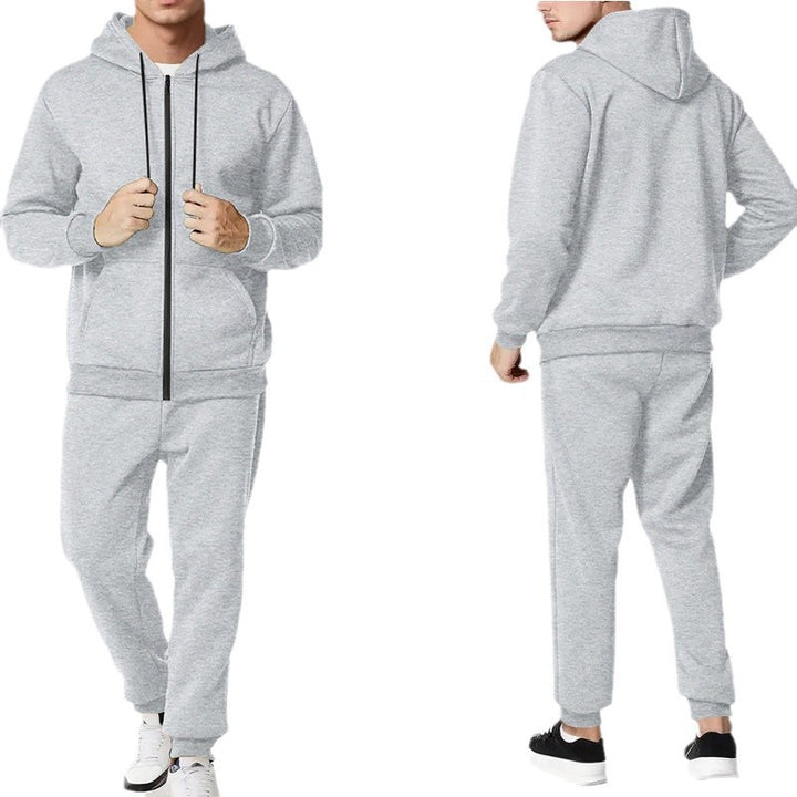 Men's two-piece zip hoodie and tapered jogging pants made of French Terry Mune Fashion