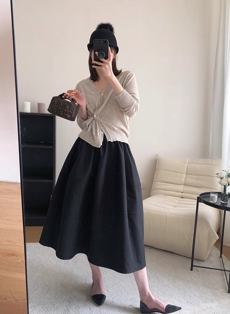 Women Stylish and Elegant Pleated Skirt Mune Fashion