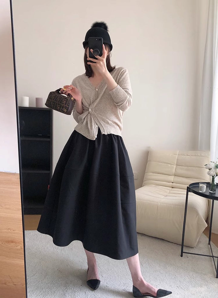 Women Stylish and Elegant Pleated Skirt Mune Fashion