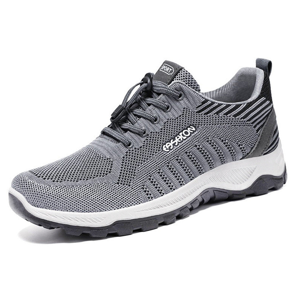Men's flexible mesh trail runner with shock-absorbing EVA midsole, quick-lacing system, and grippy outdoor tread sole Mune Fashion