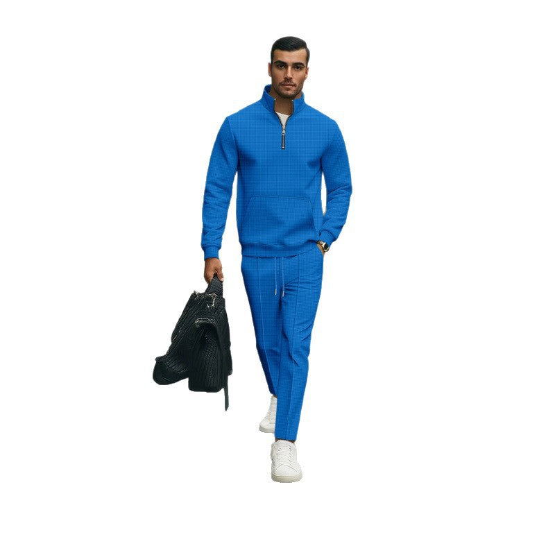 Men's High Quality Stand Collar Sweater with Zipper Mune Fashion