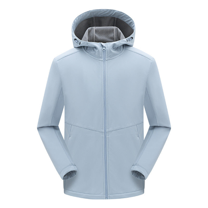 Men's technical softshell jacket with fleece-lined hood and elastic stretch cut Mune Fashion