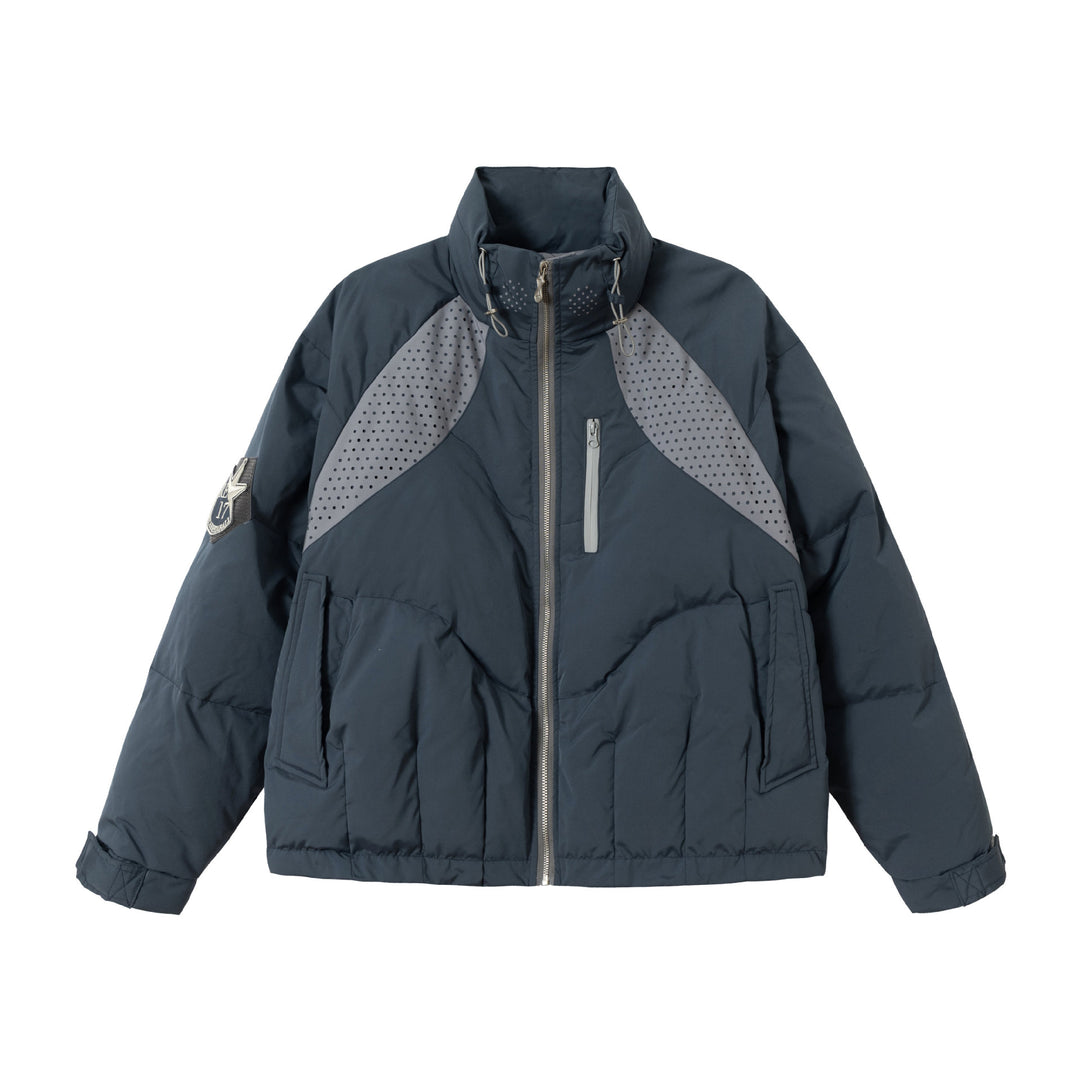 Men's short padded winter jacket with a high stand-up collar Mune Fashion