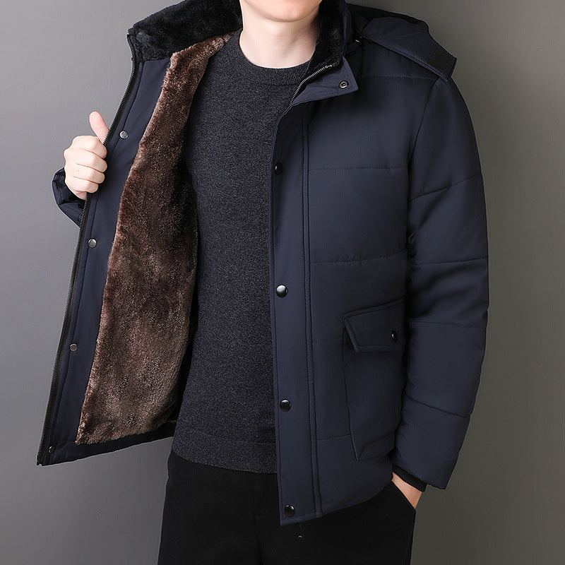 Men's insulated winter jacket with hood
