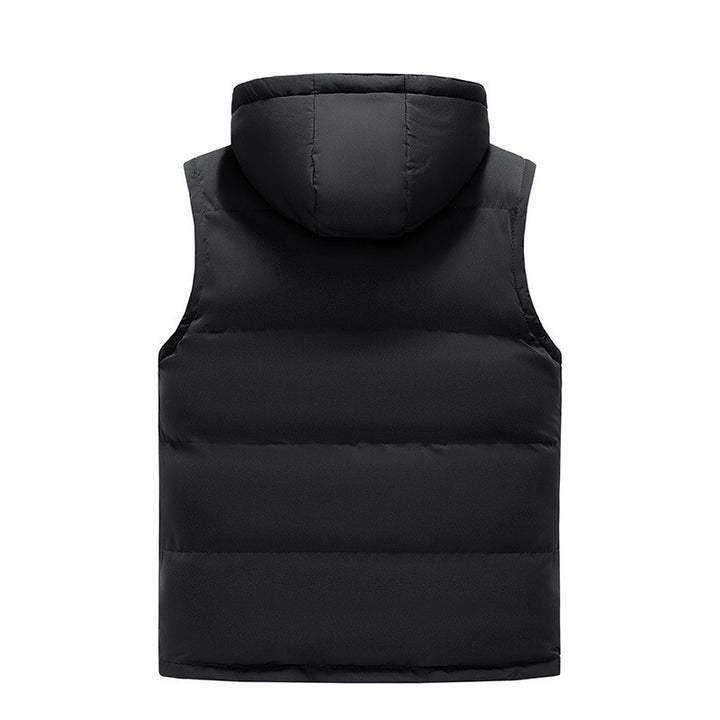 Men Padded Quilted Vest with Hoodie Mune Fashion