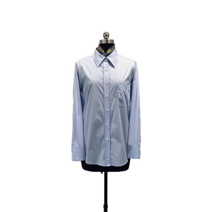 Women Classic Button-Down Shirt Blouse Drune