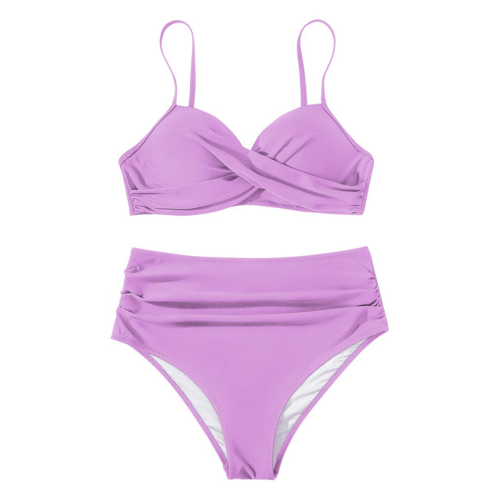Women's High-Waisted Bikini Set with Refined Ruffles Mune Fashion
