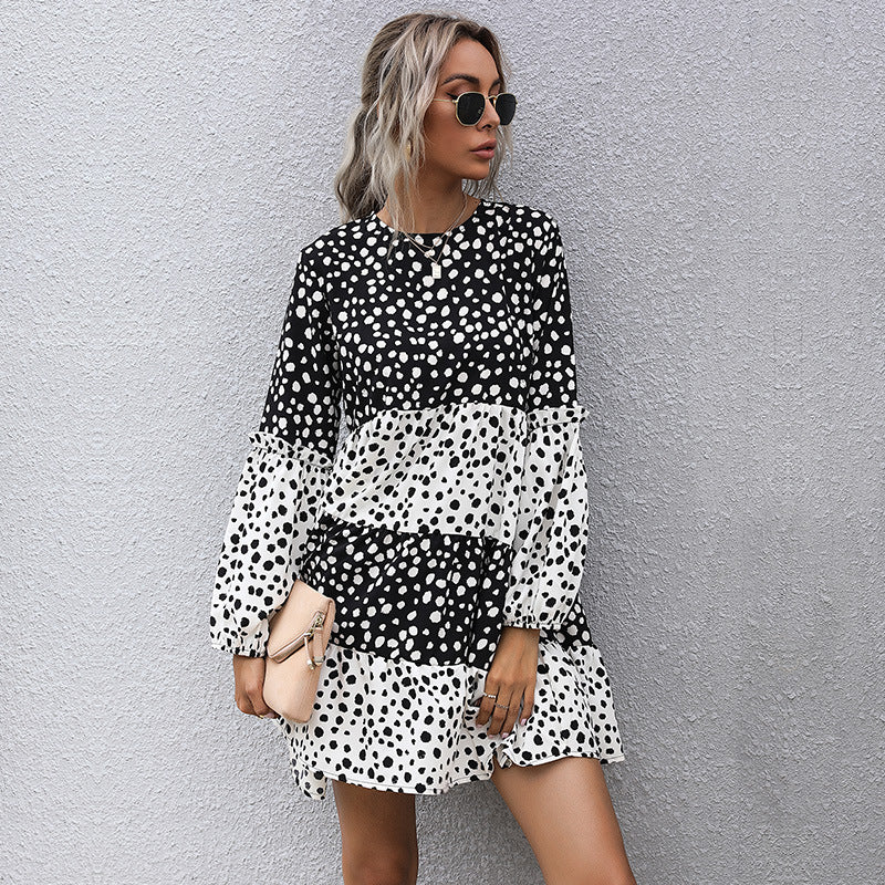 Women Playful Maxi Dress with Dots Mune Fashion