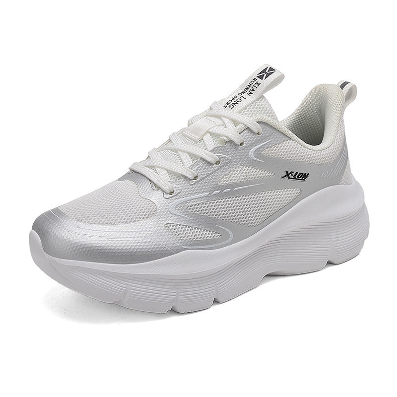 Women's trendy volume sneakers with breathable mesh, reinforcing overlays, and extra cushioned wedge sole Mune Fashion