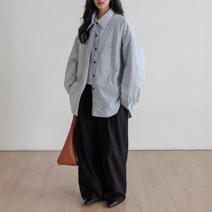 Women's Oversized Blouse with Button Detail Mune Fashion