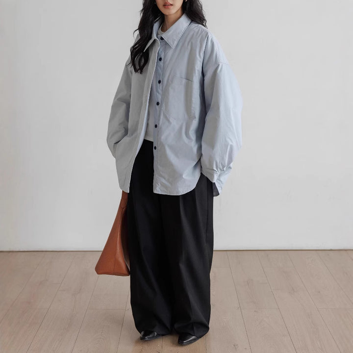 Women's Oversized Blouse with Button Detail Mune Fashion