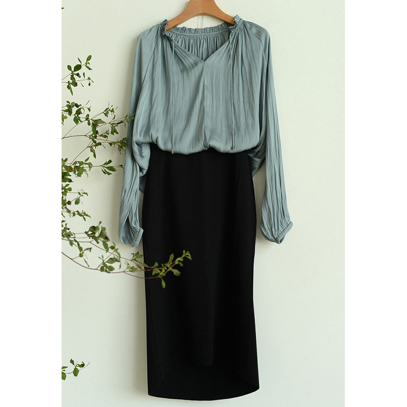 Women's Elegant Midi Skirt with High Slit Mune Fashion