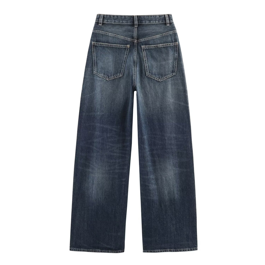 Women's jeans with high waist and wide leg Mune Fashion