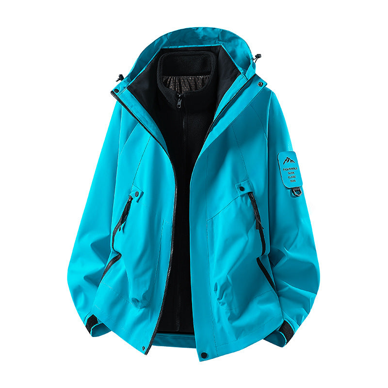 Men's Two-in-One Weather Protection Jacket with Removable Padded Vest and Adjustable Hood Mune Fashion