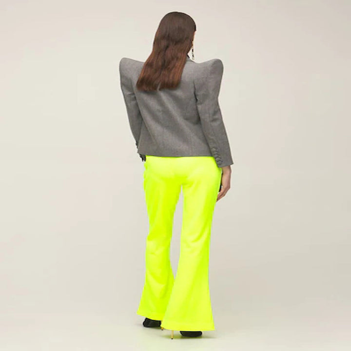 Women's Three-Piece Tailoring Set with Emphasized Shoulder Blazer, Top, and Bermuda Shorts Mune Fashion