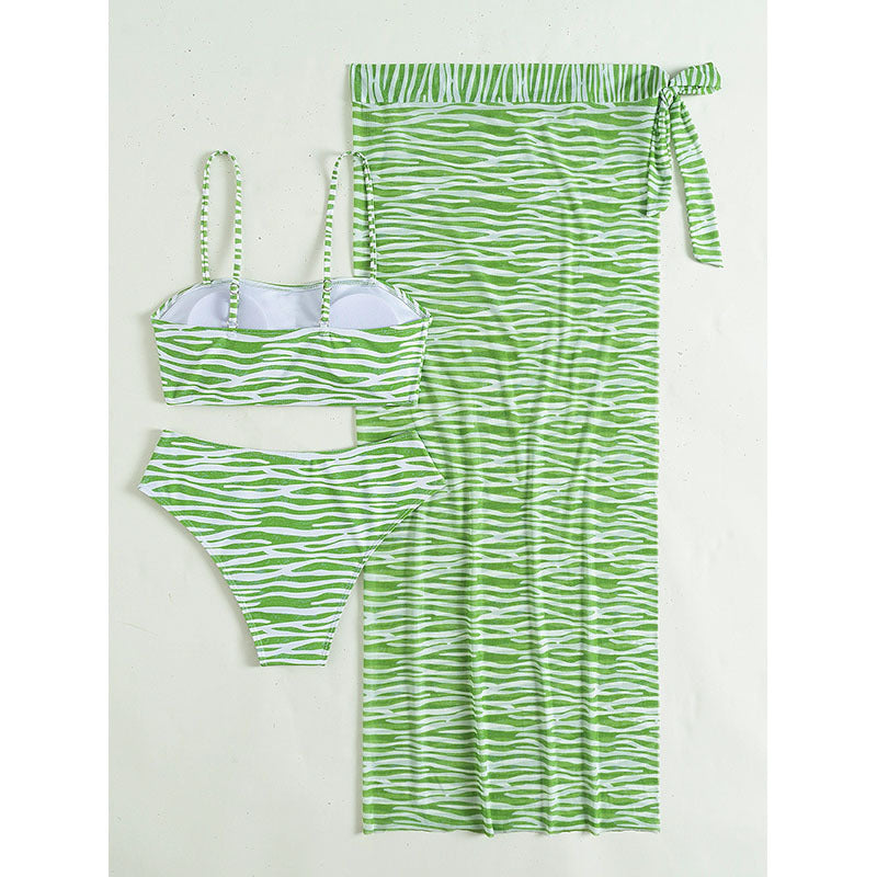 Women's bikini set with fashionable wrap skirt Mune Fashion