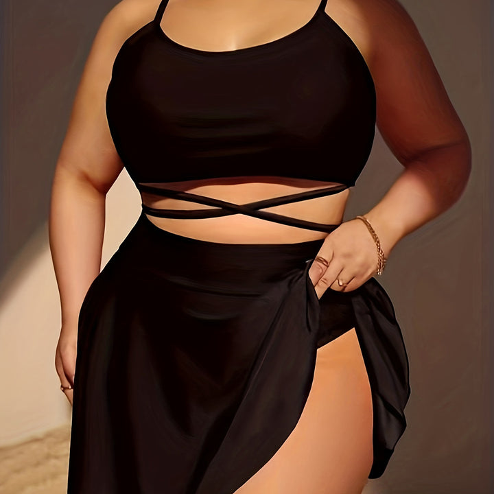 Women’s set consisting of top and skirt with sophisticated crossings Mune Fashion