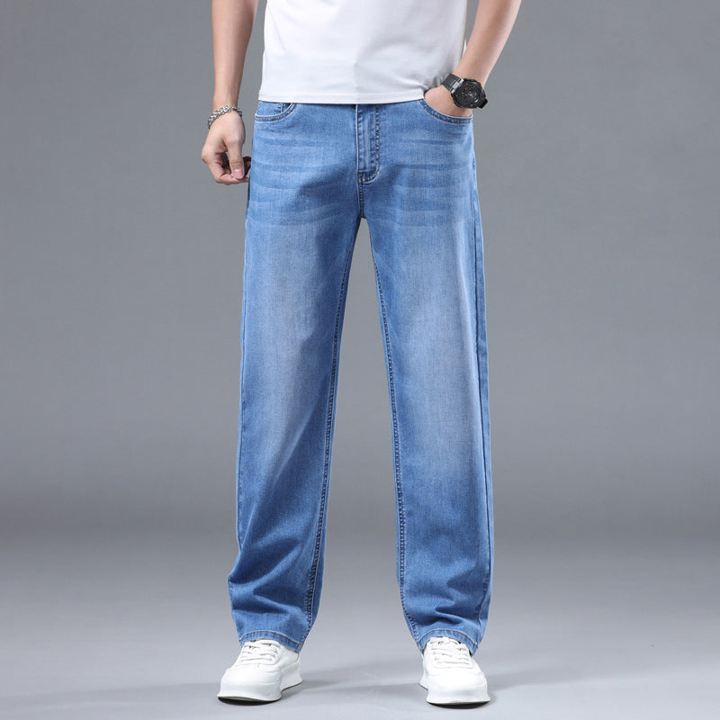 Men's Extra Wide Denim Baggy Jeans with Straight Leg & Soft Washes Mune Fashion