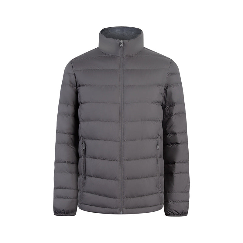 Men's Ultralight Quilted Down-imitating Jacket with Stand-up Collar Mune Fashion