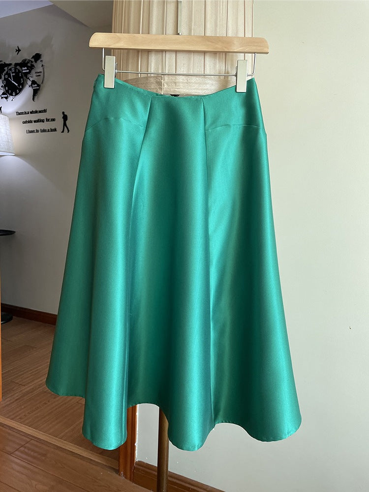 Women’s Midi Skirt with Elegant Waistband Mune Fashion