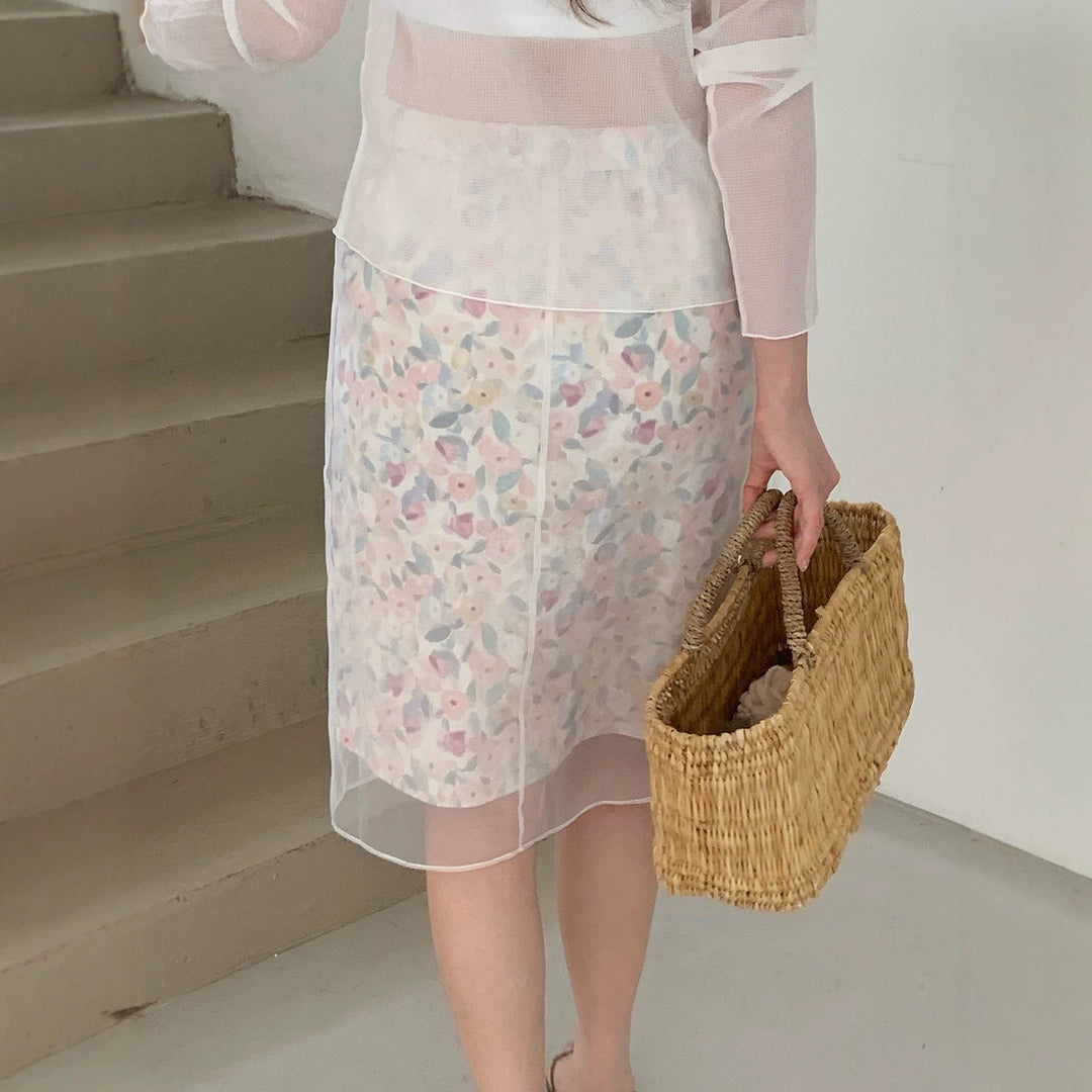 Damen Eleganter Blütenrock Mune Fashion
