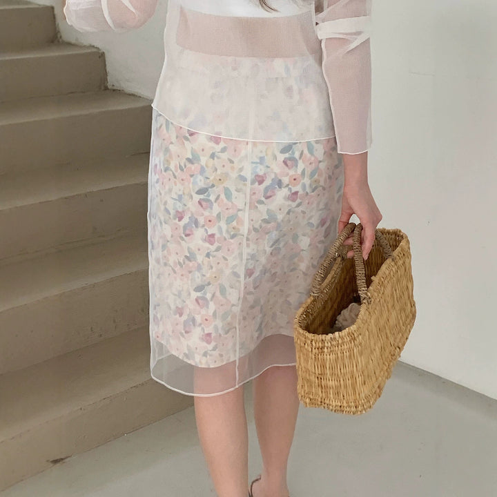 Damen Eleganter Blütenrock Mune Fashion
