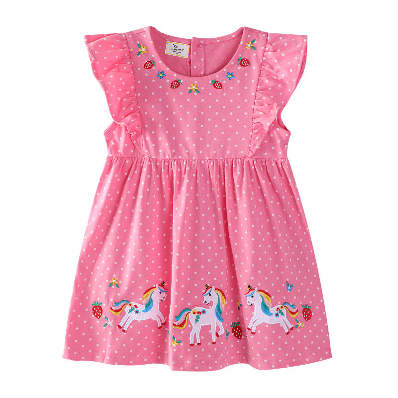 Girls casual dress with enchanting cat designs Mune Fashion
