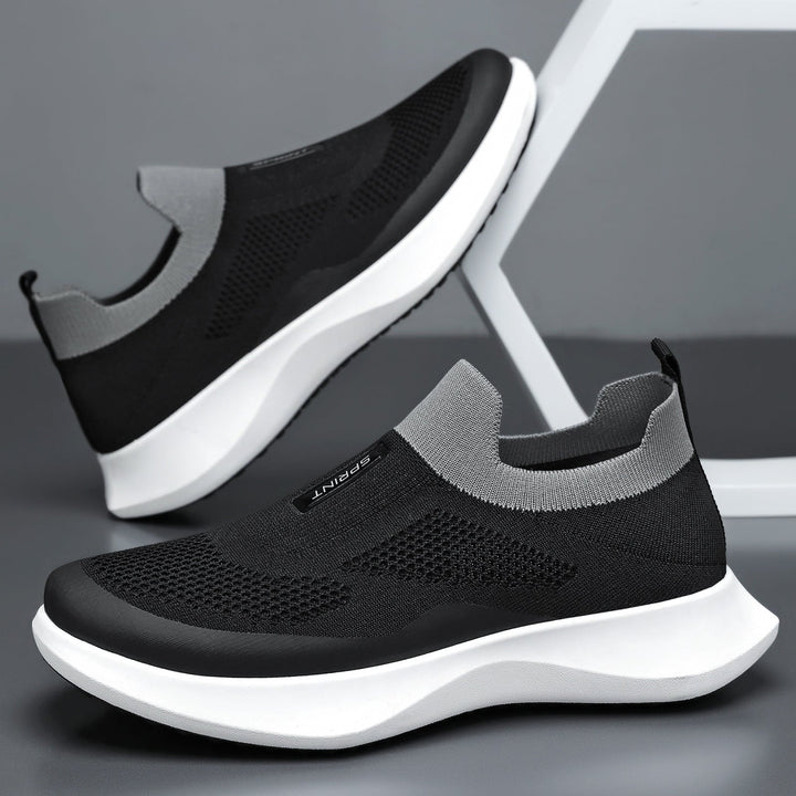 Women's Light Sneakers with Elastic Mesh Upper Mune Fashion