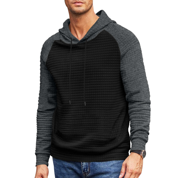Men's textured hoodie with raglan sleeves and quilted structure Mune Fashion