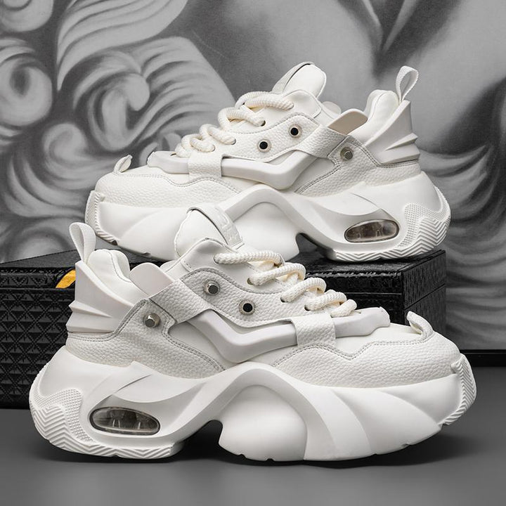 Women Voluminous Platform Sneakers with Sculptural Sole and Visible Air Chamber Mune Fashion