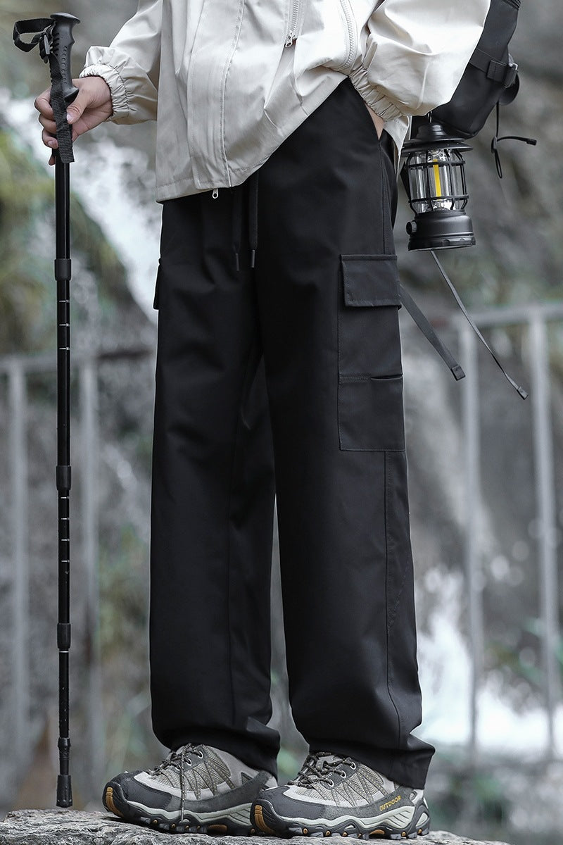 Men's Oversized Outdoor Cargo Pants with Drawstring, Large Flap and Utility Pockets Mune Fashion