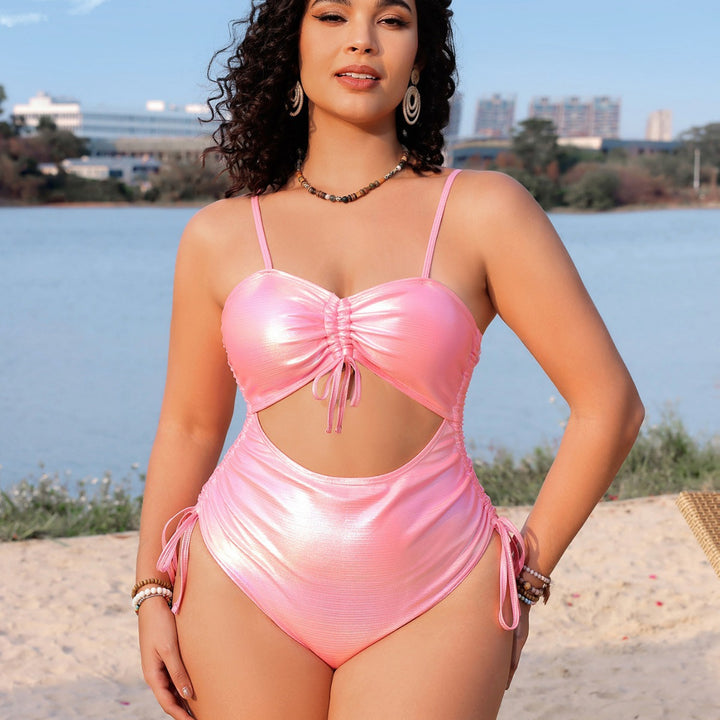 Women's One-Piece Swimsuit with Exciting Cut-Out and Ruffles Mune Fashion