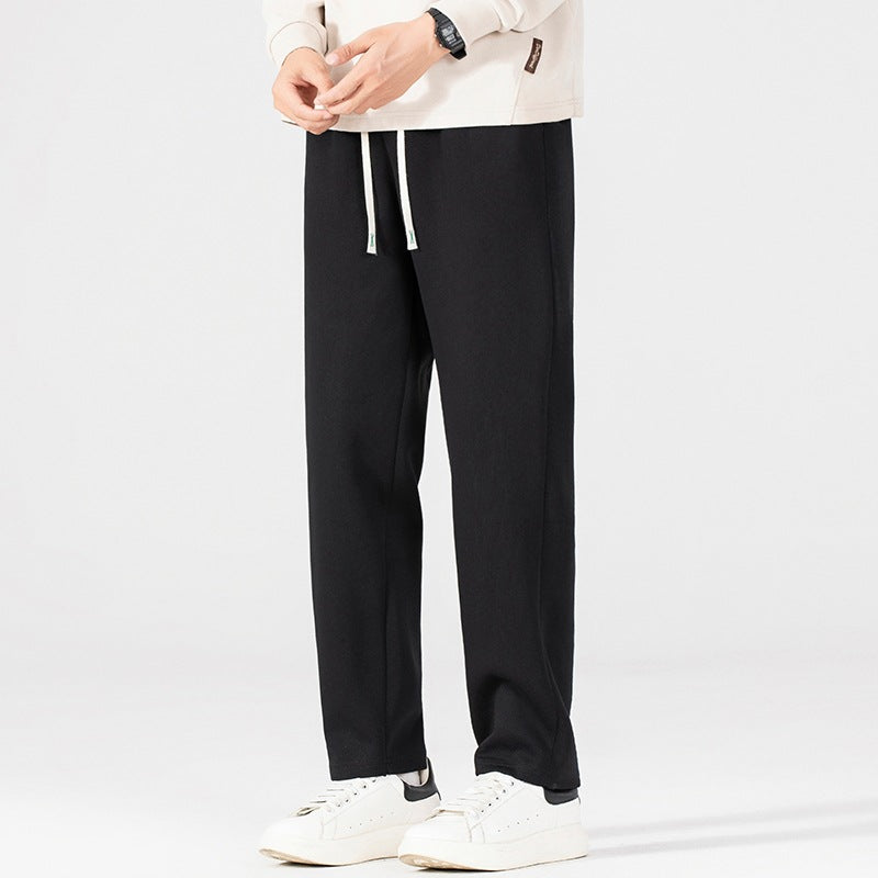 Men's loose-fitting fleece jogging pants with drawstring waistband and elastic leg cuffs Mune Fashion