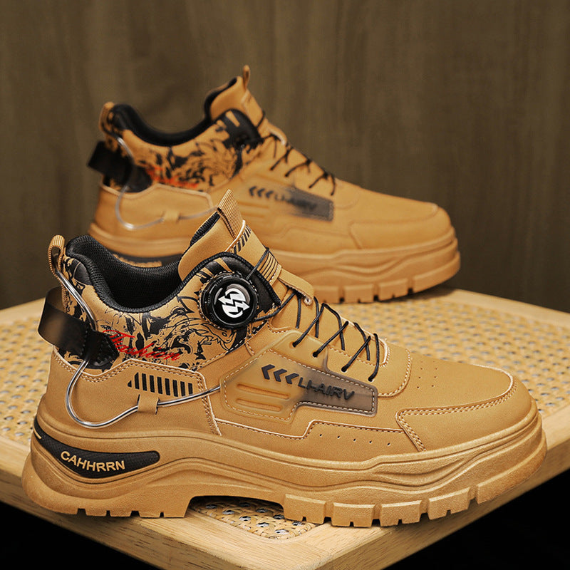 Men's Stylish High-Top Sneakers with Innovative Lacing System and Durable Upper Material Mune Fashion