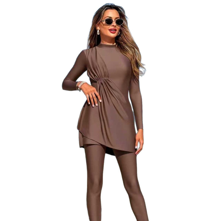 Ladies' Stylish Sport Swimsuit with Asymmetrical Skirt Mune Fashion