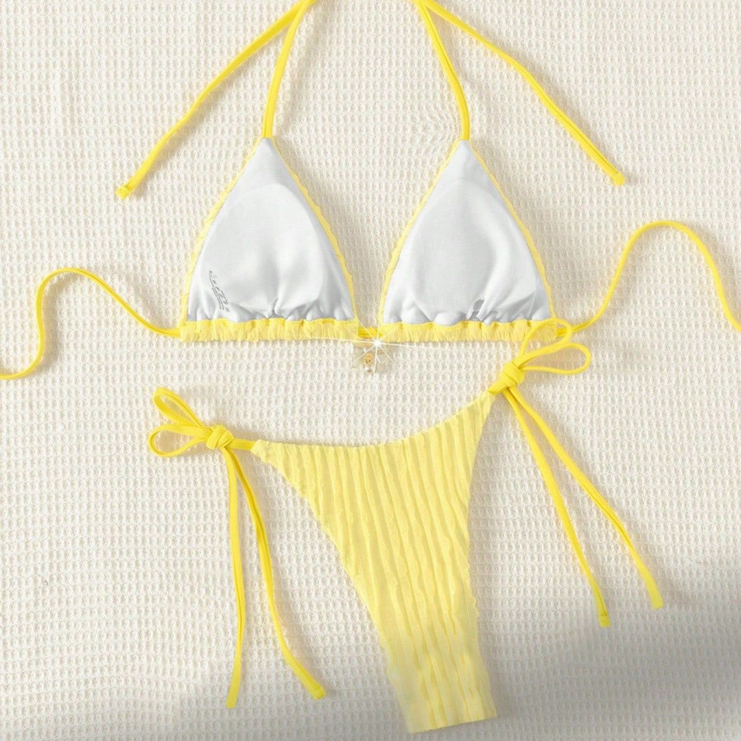 Women's triangle bikini with structured ribbed look Mune Fashion