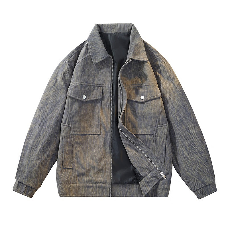 Men's Cool Utility Jacket with Elaborately Structured Fabric Mune Fashion