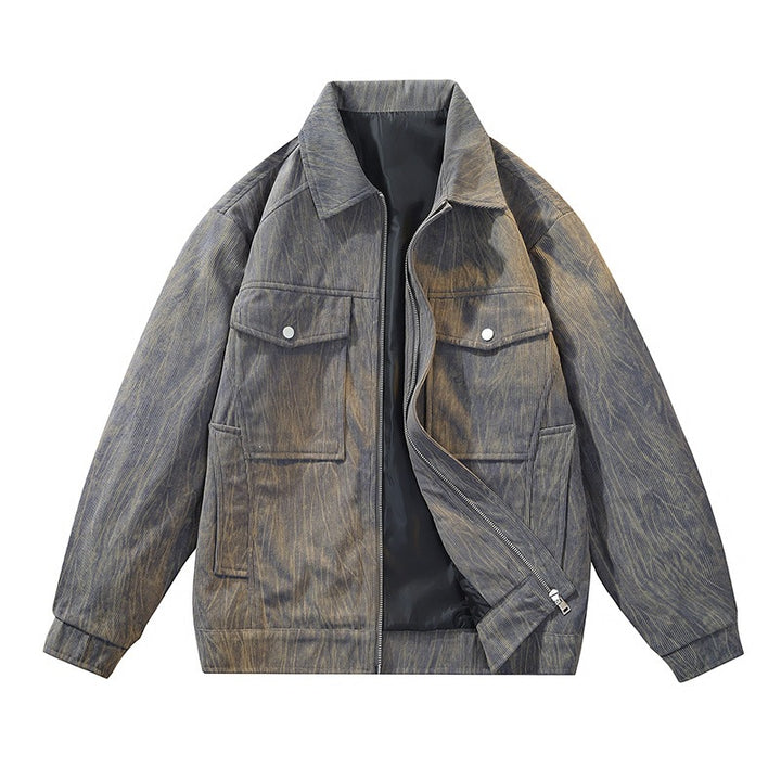 Men's Cool Utility Jacket with Elaborately Structured Fabric Mune Fashion