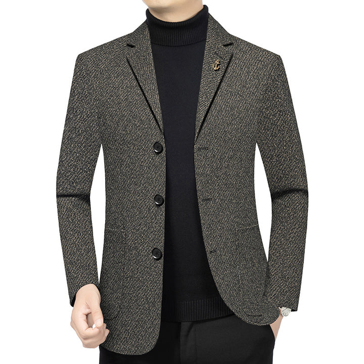 Men's Modern Single-Breasted City Blazer with Patch Pockets and Light Half Lining Mune Fashion