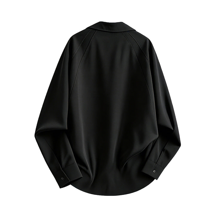 Women Oversized Blouse Shirt made of flowing stretch with shirt collar Mune Fashion