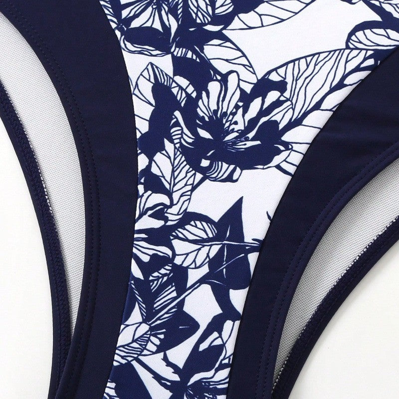 Ladies Two-Piece Swim Set with Floral Lace Skirt Mune Fashion