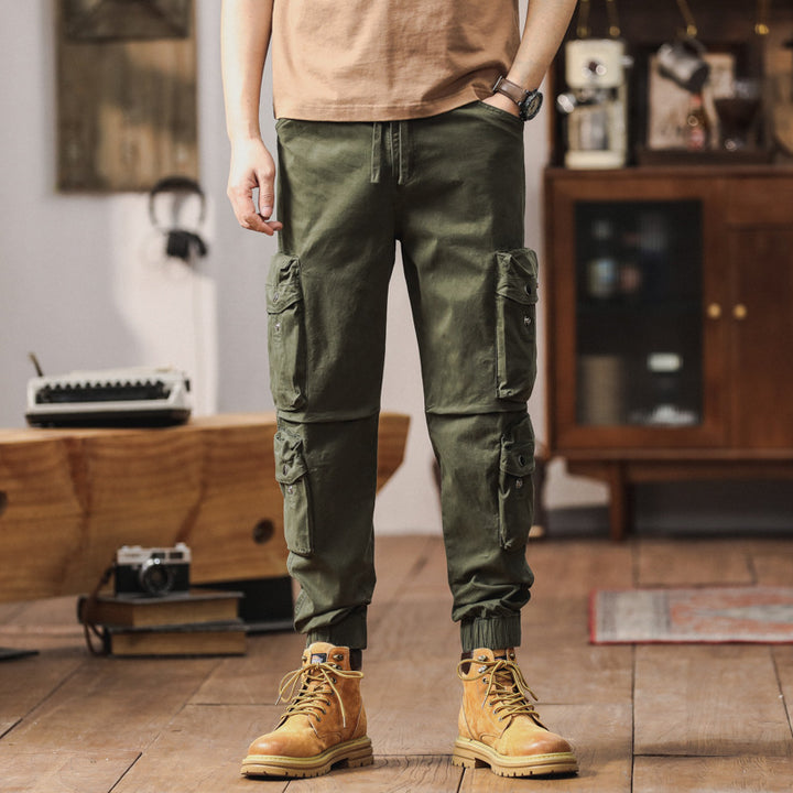 Men's multifunctional cargo joggers with removable knee panels, utility pockets, and elastic hem Mune Fashion