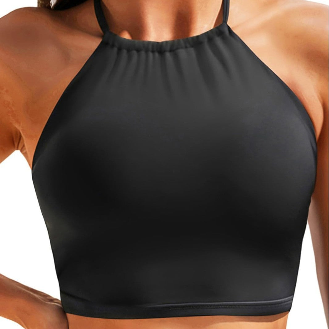 Women's Sporty Bikini Top with Halterneck Design Mune Fashion