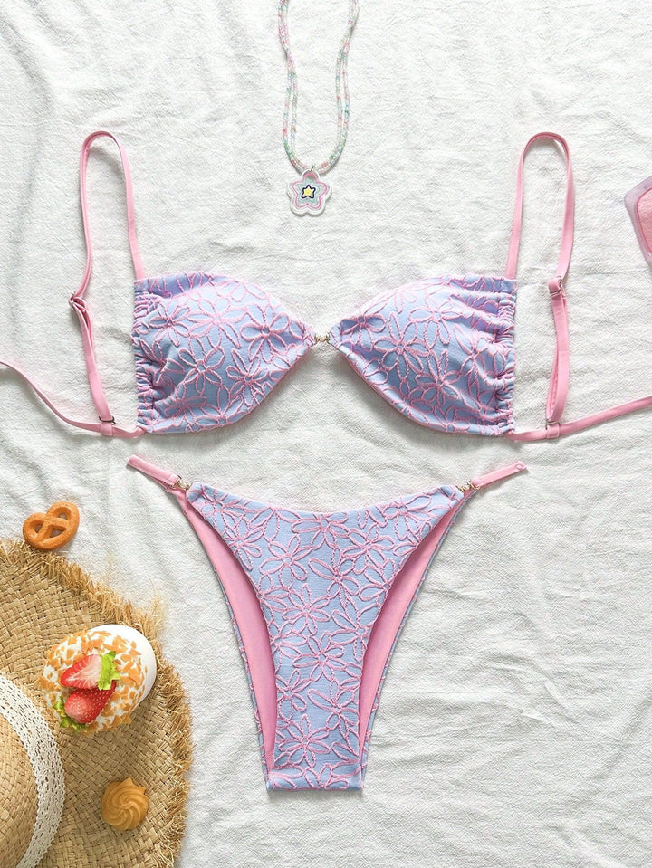 Ladies attractive floral pattern bikini Mune Fashion