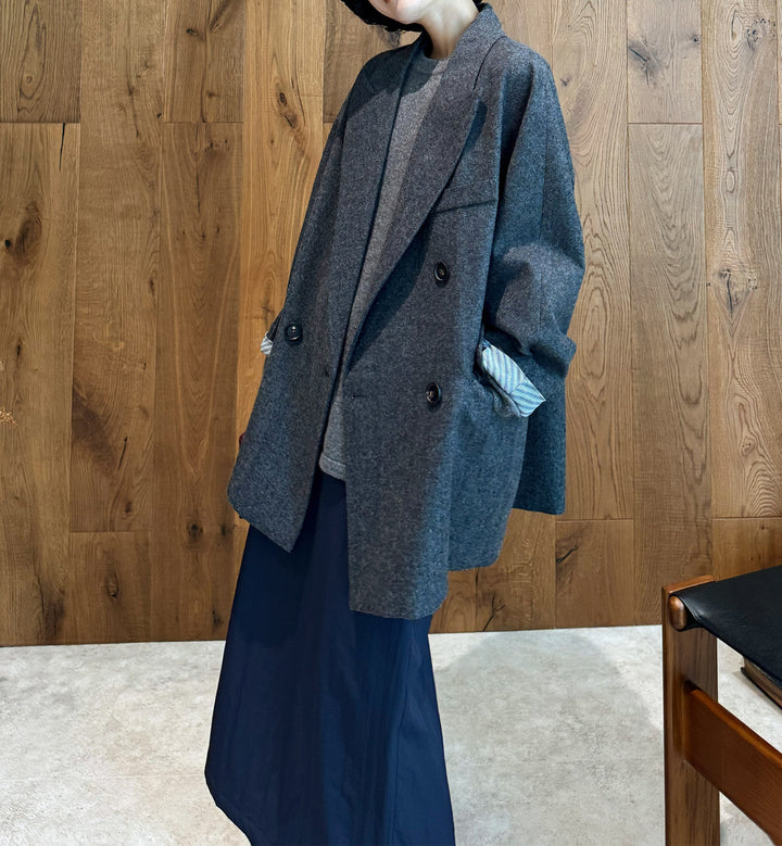 Women's Fashionable Oversized Blazer with Double Button Placket Mune Fashion