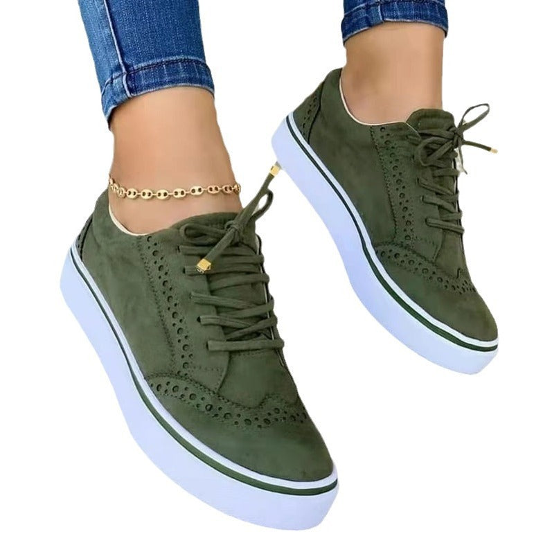 Women’s fashionable sneakers with elegant brogue details Mune Fashion