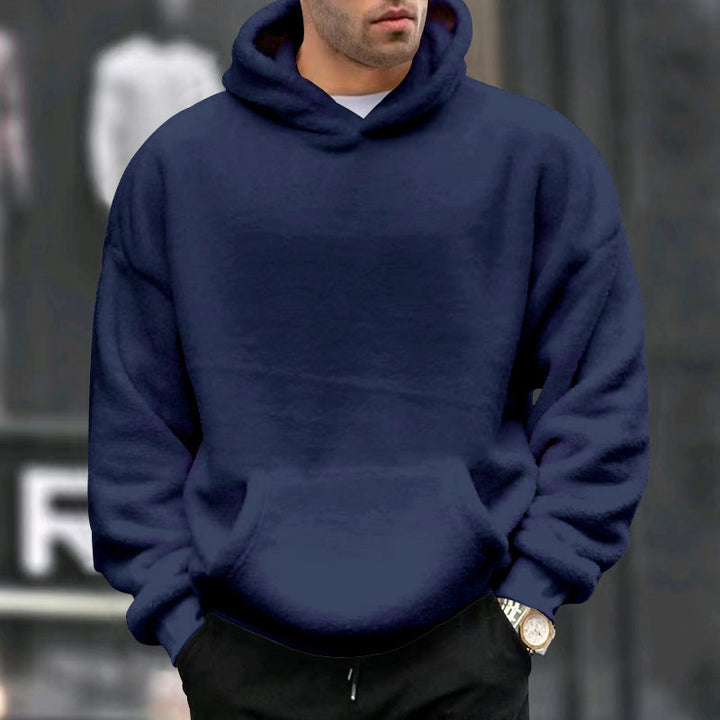 Men's Cozy Oversized Hoodie made of Teddy Fleece with Kangaroo Pocket Mune Fashion