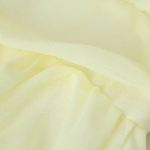Women Flowy Chiffon Mini Dress with Deep V-Neck Mune Fashion