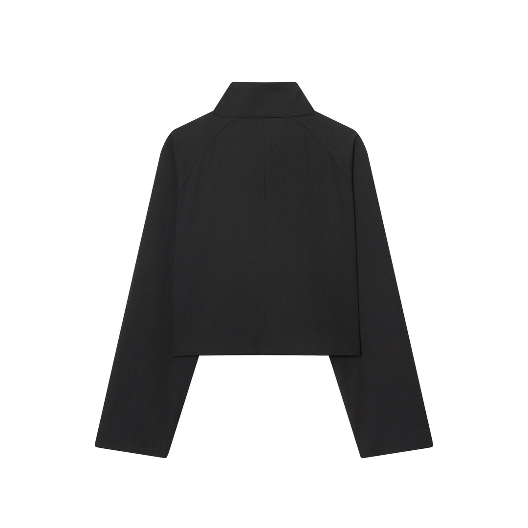 Women nan short double-breasted short coat with high stand-up collar Mune Fashion