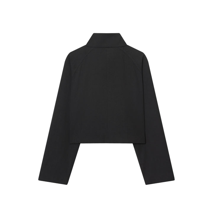 Women nan short double-breasted short coat with high stand-up collar Mune Fashion